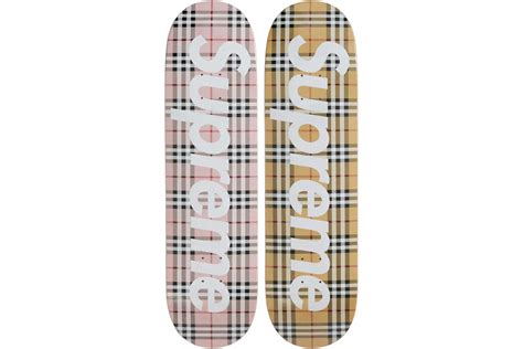 supreme burberry skateboard|burberry skateboard deck stockx.